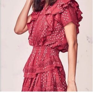 Loveshackfancy Stella dress Red size M.
